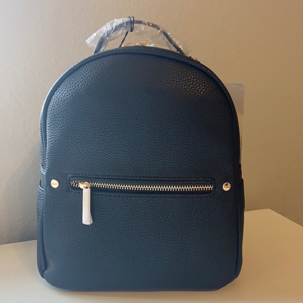 Black mini backpack